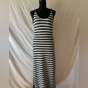 Black and White Striped Women's Dress